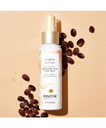 Pantene Heat Protectant Spray with Jojoba Oil for Curly Hair Twin Pack - 3.2 fl oz | Sulfate Free Curl Lock Mist - Buy Online on SooperMarket.com
