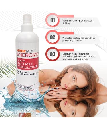 Hobe Labs Energizer Hair Follicle Stimulator with Jojoba and Vitamin B-5 - 12 oz for Thicker Fuller Hair - Buy Online on SooperMarket.com