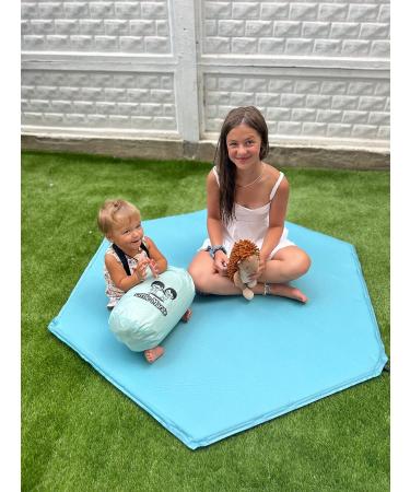 Hexagon Baby Playpen Mat | 59 Self-Inflating Pad for Pop N Go Playpen | Comfortable & Portable for Babies/Toddlers - Buy Online on SooperMarket.com