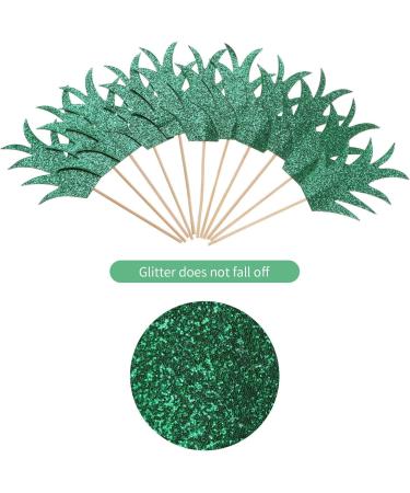 HomeSoGood 48PCS Pineapple Cupcake Toppers Pineapple Donut Theme Tropical Green Cake Decorations - Buy Online on SooperMarket.com