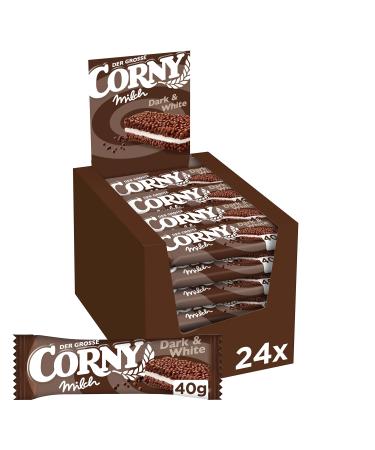Cereal bar Corny Milk Dark & White milk sandwich with cocoa and milk cream large pack 24x40g Dark & White THE BIG