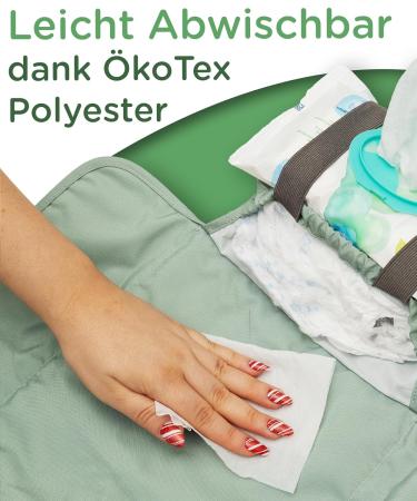 Buy Jubi Mint Organic Cotton Changing Mat - Eco-Friendly Travel Diaper Mat with Space for 4 Diapers & Wet Wipes - Buy Online on SooperMarket.com