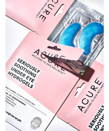 Acure Seriously Soothing Under Eye Hydrogels - Vegan, Soothes Dark Circles, Blue Tansy & Arnica | 0.24 Fl Oz (Pack of 1) - Buy Online on SooperMarket.com