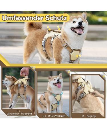 Buy Multi-Purpose Dog Harness with Leash Set - Outbreak-Proof & Anti-Train for Small to Medium Dogs (Beige M) - International Shipping Available - Buy Online on SooperMarket.com