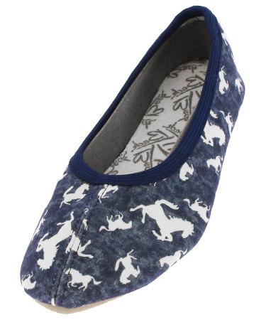 Beck Girls 0264 Horses Gymnastics Shoes 30 EU Blue