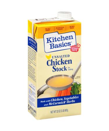 Kitchen Basics Unsalted Chicken Stock, 32 fl oz
