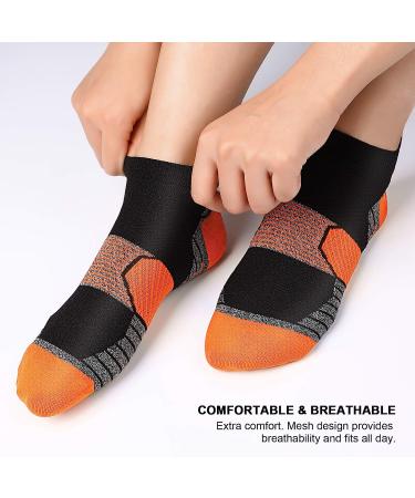 PAPLUS Compression Running Socks Women (6 Pairs) - Arch Support Ankle Athletic Socks (Mix of Colors) - Small-Medium - Buy Online on SooperMarket.com