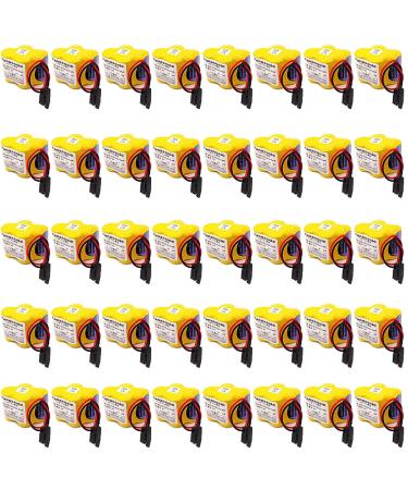 WELLVEUS 40 Pack BR-2/3AGCT4A 6V Battery for Fanuc A98L-0031-0025 4400mAh (Black Connector)