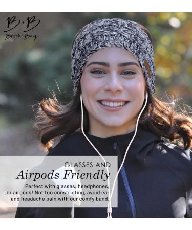 Brook + Bay Ear Warmer Headband For Women - Ear Covers For Cold Weather Winter Headband Fleece Headband & Knit Ear Warmer Headband Black/Gray Mix - Buy Online on SooperMarket.com