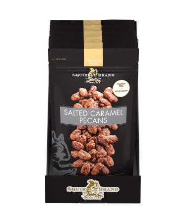 SQUIRREL BRAND Artisan Nuts Salted Caramel Pecans, 3.5 oz (Pack of 6) 3.5 Ounce (Pack of 6) Artisan Salted Caramel Pecans