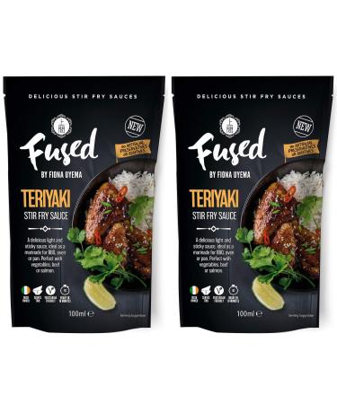 Fused Teriyaki Sauce - Ready to Use Japanese Marinade & Stir Fry Sauce for Meat & Veggies - No Artificial Preservatives or Additives - Vegetarian Friendly - 2x100ml Pouches (2 Servings per Pouch)
