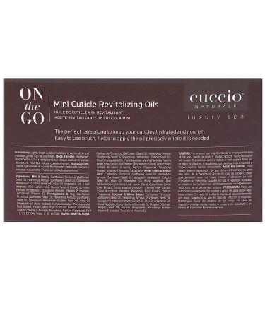 Cuccio Naturale Mini Cuticle Revitalizing Oils - Hydrating Formula for Dry Skin and Nails - Paraben and Cruelty-Free - 4-Piece Set with Spa-Quality Fragrances - Buy Online on SooperMarket.com