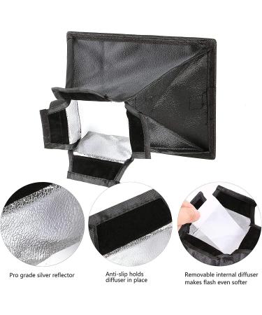 Flash Diffuser Light Softbox 2 Pack - 8 Octagon + 8x6 Speedlight Softbox Set for Canon, Nikon, Yongnuo - Collapsible with Storage Pouch - Buy Online on SooperMarket.com