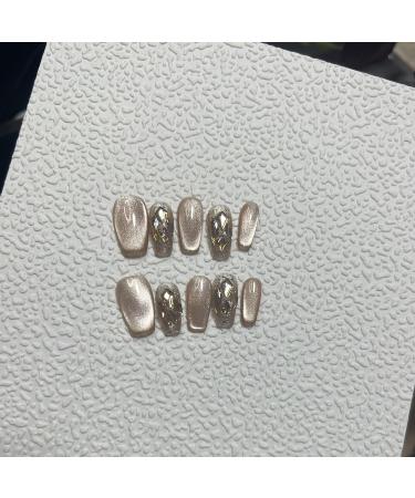 Exotic Diamond Jumping Nail Dressing with Champagne Cat Eyes (Size : S) - Buy Online on SooperMarket.com
