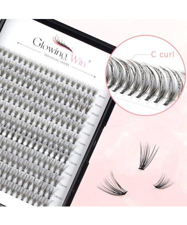Glowing Win Cluster Eyelash Extensions - 228 PCs Natural Individual False Lashes (0.07C 20D 8-15mm) for DIY Perfect Look - Buy Online on SooperMarket.com