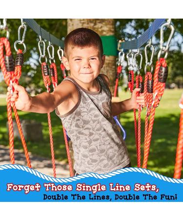 Lily's Things Double Slackline Bridge Attachment - Ninja Course Accessory for Double Slackline Sets - Buy Online on SooperMarket.com
