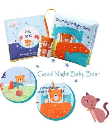 Goodnight Teddy Soft Baby Book - Interactive Developmental Cloth Toy for Boys and Girls | Machine Washable Soft Fabric | Perfect Gift Box for Infants and Toddlers - Buy Online on SooperMarket.com