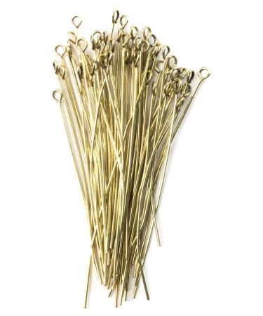 Cousin DIY 60pc Antique Gold 2in Eye Pin, 2"
