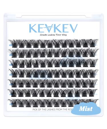 Lash Clusters 84 Pcs Cluster Lashes Eyelash Clusters DIY Cluster Eyelash Extensions Individual Lashes Thin Band & Soft(Mist D-14mm) D-14mm Mist
