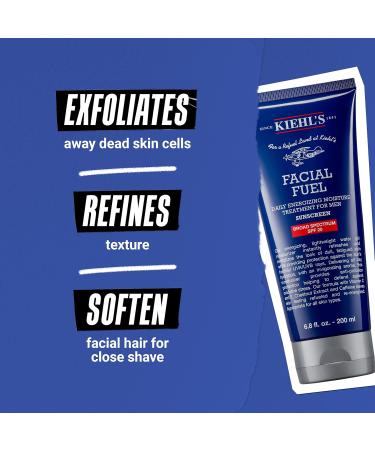 Kiehl's Facial Fuel Moisturizer SPF 20 for Men - Energizing Hydrating Lotion Non-Greasy with Caffeine & Vitamin C - 6.8 Fl Oz / 200 ml - International Shipping Available - Buy Online on SooperMarket.com