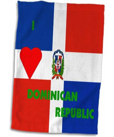 I Love Dominican Republic Towel - 3D Rose TWL_55209_1 - 15 x 22 - Buy Online on SooperMarket.com