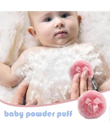 Toseky Furry Powder Puff Ultra Soft Round Makeup Powder Puff with Ribbon Bow Body Powder Applicator for Baby Kid Adult Makeup Tool for Home & Travel Pink - Buy Online on SooperMarket.com