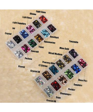 6800+PCS Mixed Sizes Hotfix Rhinestones Crystal Kit for DIY Shoes, Clothes & Bags - Includes Tweezers and Picking Pen - 22 Colors Available - Buy Online on SooperMarket.com