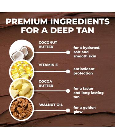 BYROKKO Shine Brown Chocolate Tanning Accelerator Cream (200 ml) - Fast Bronzing for Intense Chocolate Tan - Buy Online on SooperMarket.com