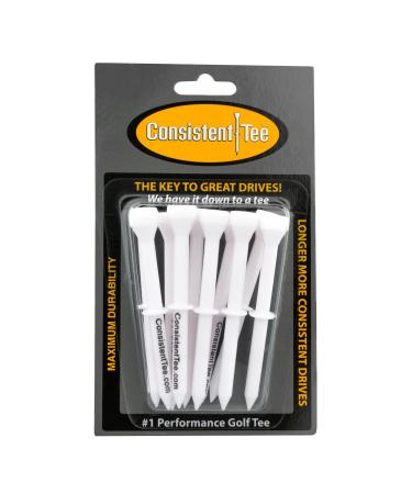 Consistent Tee Beveled Biodegradable 3-1/4" 10-Pack Tees White