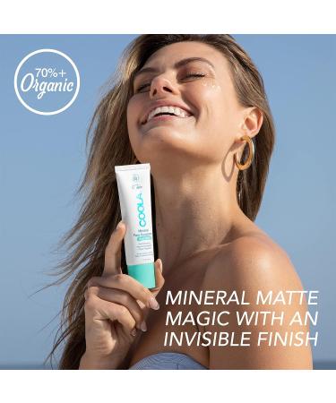 COOLA Organic Mineral Sheer Matte Sunscreen SPF 30 | Dermatologist Tested | Vegan, Gluten & Fragrance Free | 1.7 Fl Oz 2022 Version - Buy Online on SooperMarket.com