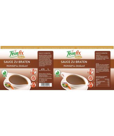 Feinfix Classic Sauce to Fry 470g | Lactose-Free & Vegan Powder for Gravy Vegetables Roasting & Pasta - Perfect for International Shipping - Buy Online on SooperMarket.com