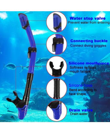 PIYAZI Snorkeling Gear Set for Adults - Anti-Leak, Anti-Fog, Wide View, Blue - Perfect for Scuba Diving, Swimming, and Travel - Buy Online on SooperMarket.com
