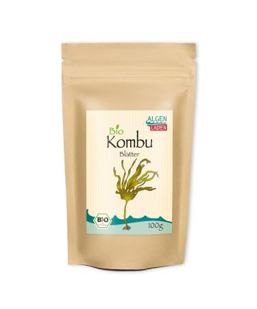 Algae shop Bio Kombu Leaves - 100 G |edible algae |Basis for Dashi |Algae from the Atlantic |Raw food |Vegan leaves 100 g (1 Pack)