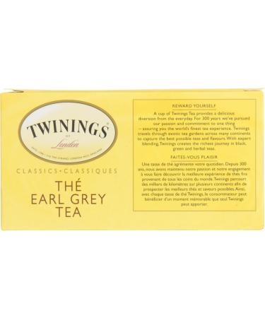 Twinings Classic Earl Grey Individually Wrapped Tea Bags | Caffeinated Black Tea Enhanced with Bergamot Citrus | 50 Count (Pack of 6) Earl Grey 50 Count (Pack of 6) - Buy Online on SooperMarket.com