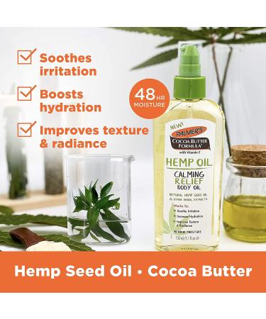 Palmer's Cocoa Butter Hemp Oil Calming Relief Body Oil - 5.1 oz | Moisturize & Soothe Skin - Buy Online on SooperMarket.com