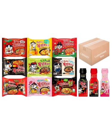 Samyang Hot Chicken Ramen Buldak Instant Noodles Self Customise (Pack of 10 + 1 Optional Sauce)