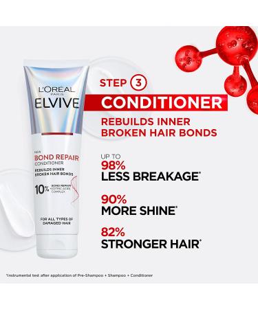L'Oreal Paris Elvive Bond Repair Conditioner 150ml - Deep Repair for Damaged Hair - Buy Online on SooperMarket.com