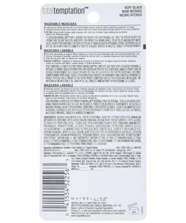 Maybelline New York Total Temptation Washable Mascara - Very Black - 0.27 fl. oz - Buy Online on SooperMarket.com