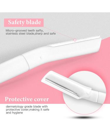 Professional Dermaplane Razor for Women | Peach Fuzz & Facial Hair Removal Tool with 3 Eyebrow Razors - Buy Online on SooperMarket.com