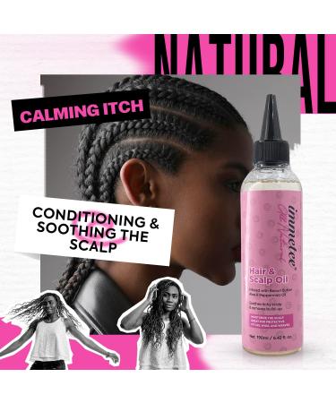 Immetee Scalp Hair Oil - Best Treatment for Dry Itchy Scalp | Anti-Itch Care for Natural & Curly Hair | 190ml (6.42fl oz - Buy Online on SooperMarket.com