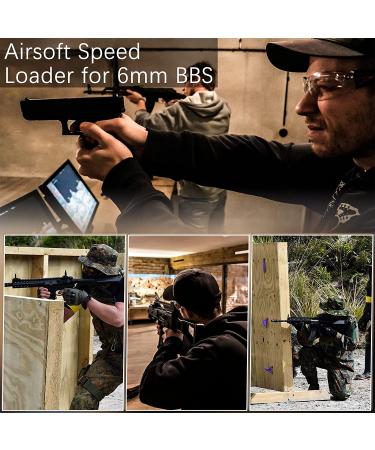 Ludex Airsoft Speed Loader 6mm BBS Pellet Magazine - 100 Round Capacity, Fast Quick Loader - Black - Buy Online on SooperMarket.com