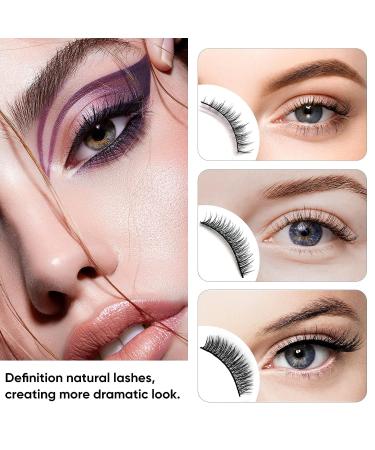 3 Pairs Reusable Self-Adhesive Waterproof False Eyelashes - Natural Look - Buy Online on SooperMarket.com