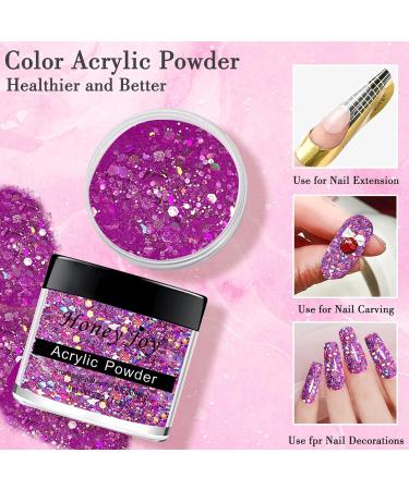 28g Pink Glitter Acrylic Nail Powder for French Manicure - HJ-NAP017-No.43 - Buy Online on SooperMarket.com