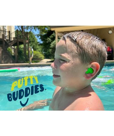 PUTTY BUDDIES Floating Earplugs 3-Pair Pack - Soft Silicone Ear Plugs for Swimming & Bathing - Doctor Recommended and Premium Quality - Keep Water Out - Green/Yellow/Blue - Buy Online on SooperMarket.com