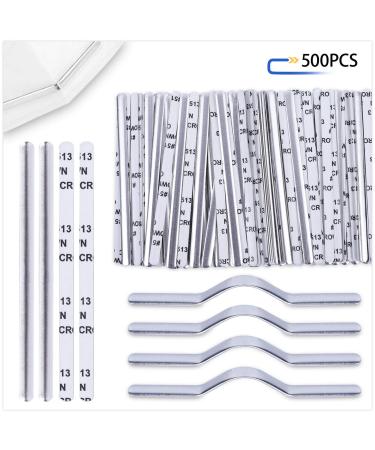 Nose Bridge Strips  500PCS Mask Nose Bridge Strip  Wire Adhesive Strips for Masks Aluminum Metal Nose Strip  Adjustable Nose Clips Wire for DIY Mask Making Accessories for Sewing Crafts