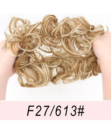 Vlasy Messy Bun Hair Piece Curly Wavy Scrunchies Extension Updo Synthetic Chignon F27/613# 60g - Buy Online on SooperMarket.com