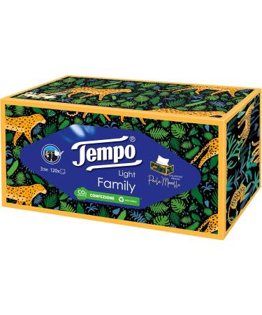 Tempo Family Box Limited Edition - 8x120 Recyclable Handkerchief Wipes 3-Layer Softness for Kindness & Care | International Shipping - Buy Online on SooperMarket.com