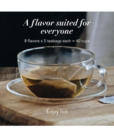 Whittard of Chelsea Tea Discoveries Gift Set - 8 Flavours x 5 Teabags | Black & Green Teas for Vegans & Vegetarians - Buy Online on SooperMarket.com