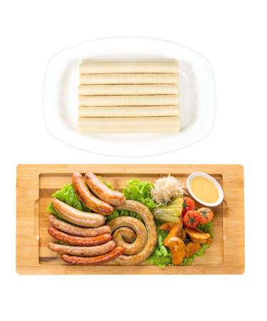 FAIRSKY Edible Drying Sausage Casing Collagen Sausage Casings for Flavorous Homemade Sausages 14m/46ft, Diameter 28mm/ 1 1/8'',1 Roll 28mm/ 1 1/8'', 1 Roll