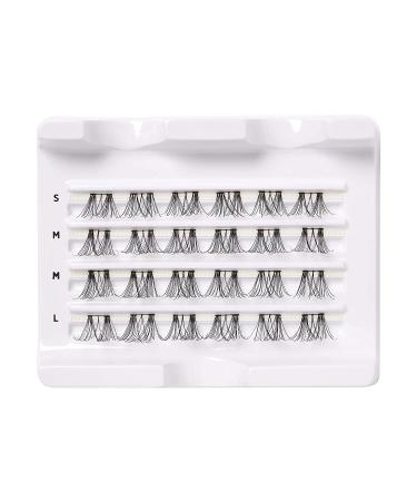KISS Falscara DIY Eyelash Extension Wispy Wisps - 24 Featherlight Synthetic Reusable Mini Lash Clusters for Authentic Extension Look - Buy Online on SooperMarket.com